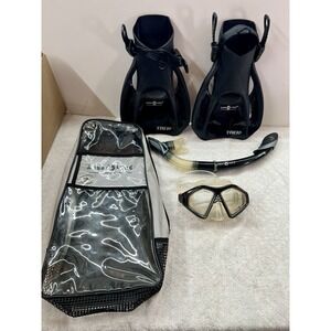 Aqua Lung Sport Adult Snorkeling Set - Medium 7-10 (40-44)  Black